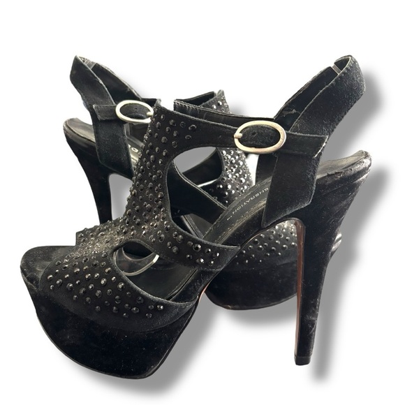 BCBGeneration Women’s Black Gem Studded High Heels Size 7B | Item 3259 - Picture 4 of 12